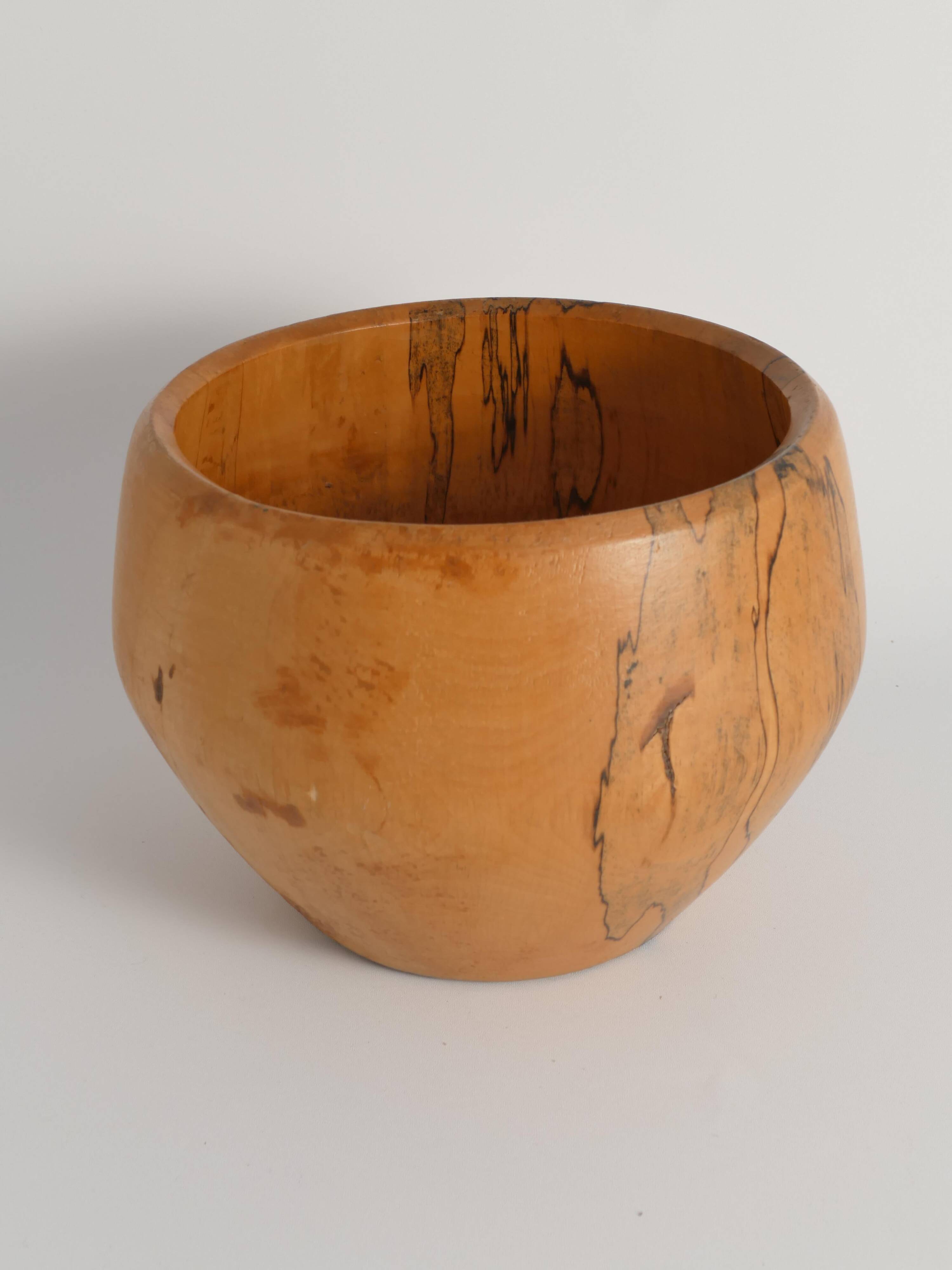 Mid-century Modern Hand-carved Wood Bowl, James Eriksson, Tasserud Sweden 1970s