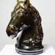 Vintage 1980s glazed terracotta horse or chess knight head