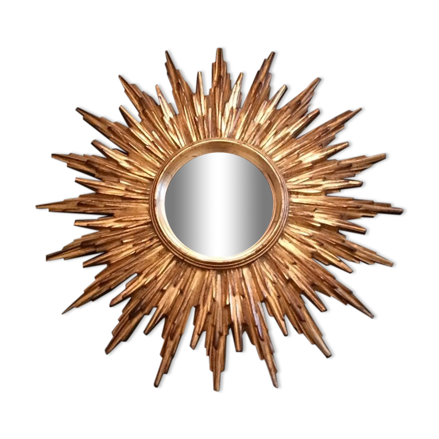 Mirror golden sun 49 cm " hollywood regency "