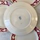 4 flat plates Badonviller tulips burgundy years 30-40