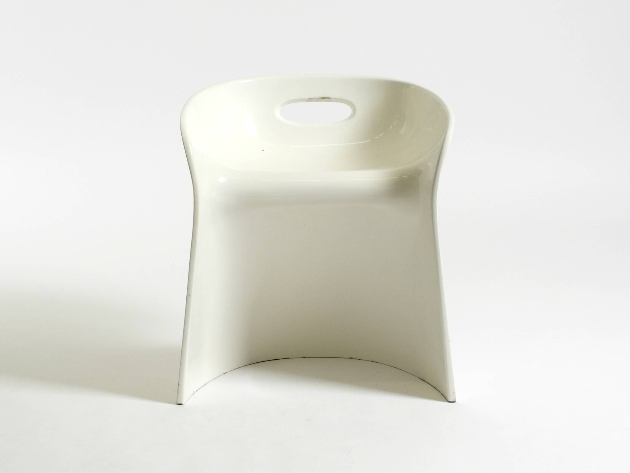 White stool by Winfried Staeb from the 1970s for the Form + Life Collection