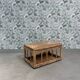 Storage bench in wood and straw (renovated)