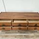 1960s walnut chest of drawers with iron and brass details