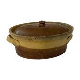 Terrine oval savoyard folk art