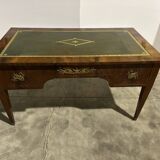 Mahogany flat desk. Louis XVI style, 20th century.