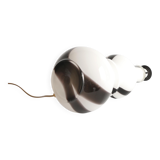 Sculptural Art Glass Murano Style Table Lamps, Black & White, 1960s, Set of 2