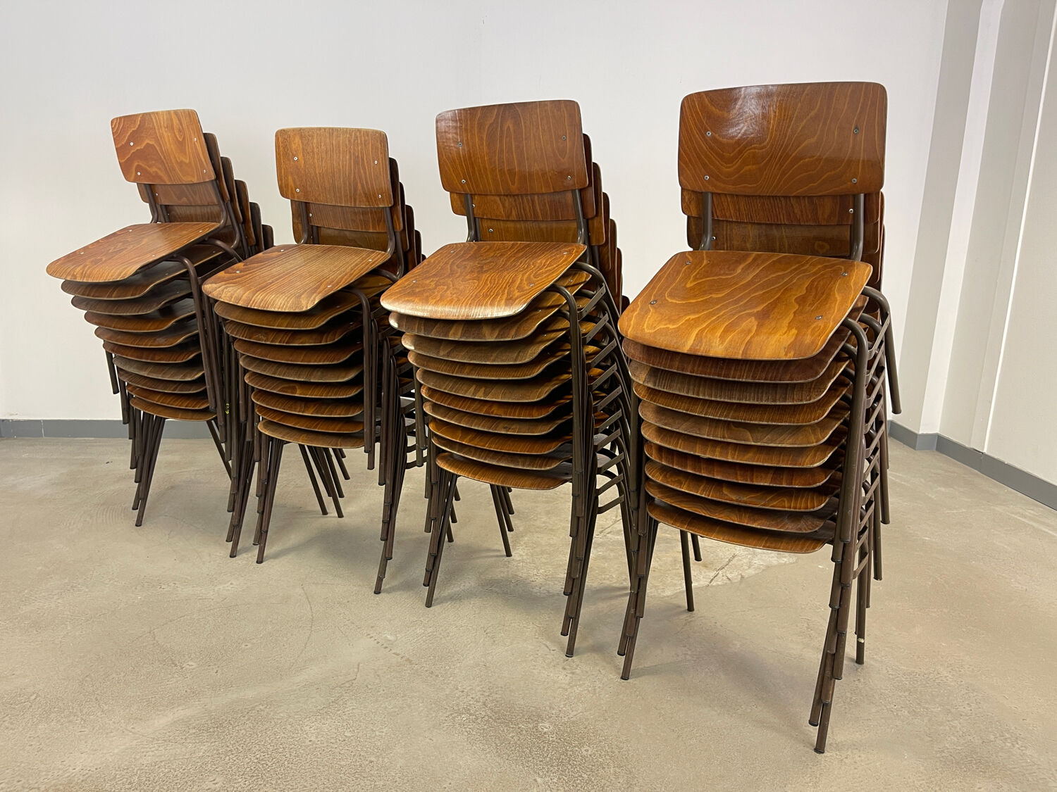 Set of 39 Marko school chairs, 70s, Netherlands