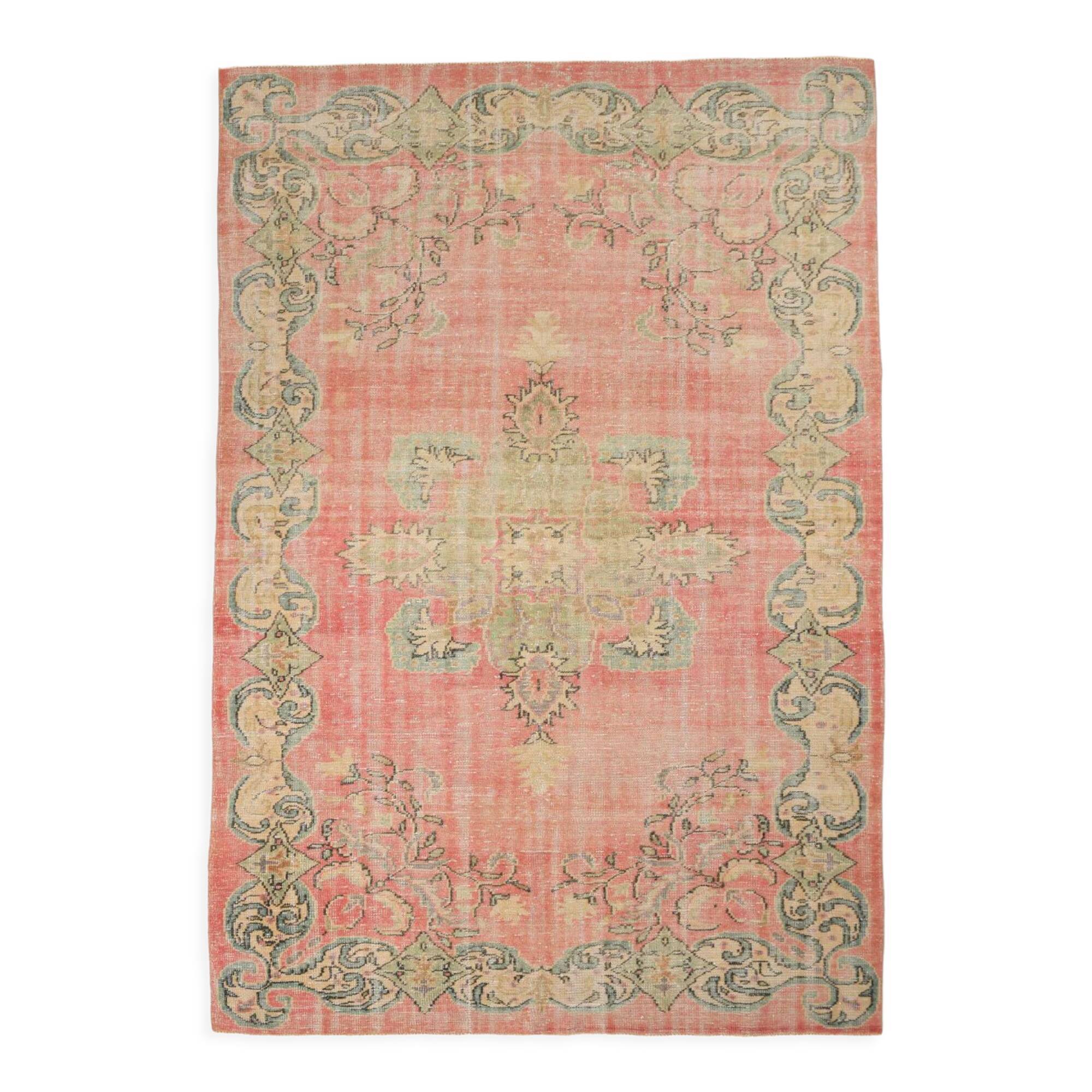 7x10 oriental & madallion vintage rug 207x304cm