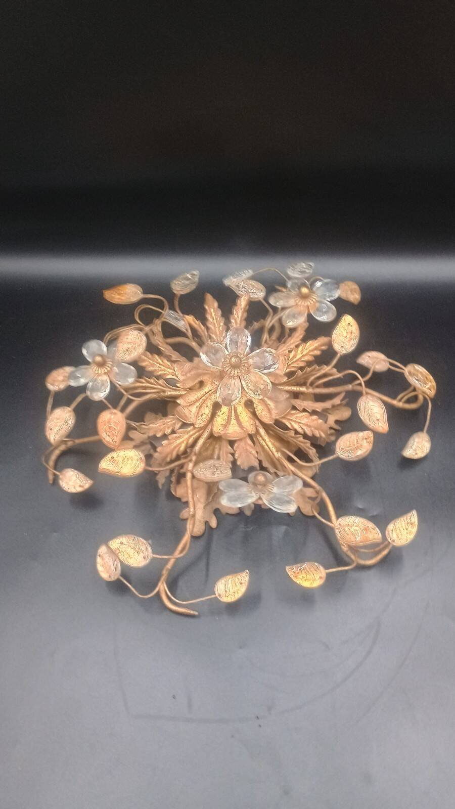 Florentine wall light or ceiling light by Banci Firenze, 1970s Maison Baguès.