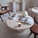 Table basse circulaire Omega - Travertin Naturel