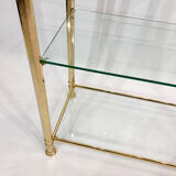 Kesterport Gold Polygonal Etagere Hollywood Regency Mid-century Display Unit 70s