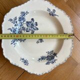 Deep ironstone plates, Saxony pattern