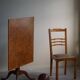 A Swedish folding table made of burl wood by Carl Hollst, Eskilstuna, 1787-1830.