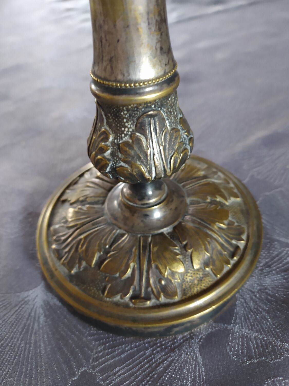 Antique brass candlestick