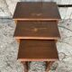 Set of 3 Vintage Turned Wood Nesting Tables