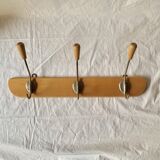 Vintage wooden wall coat rack - 3 hooks