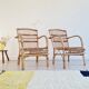 Paire de fauteuils anciens en rotin