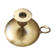 Large hand candlestick in gilded brass