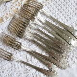 Art Deco silver-plated cutlery, silver-plated cutlery set.
