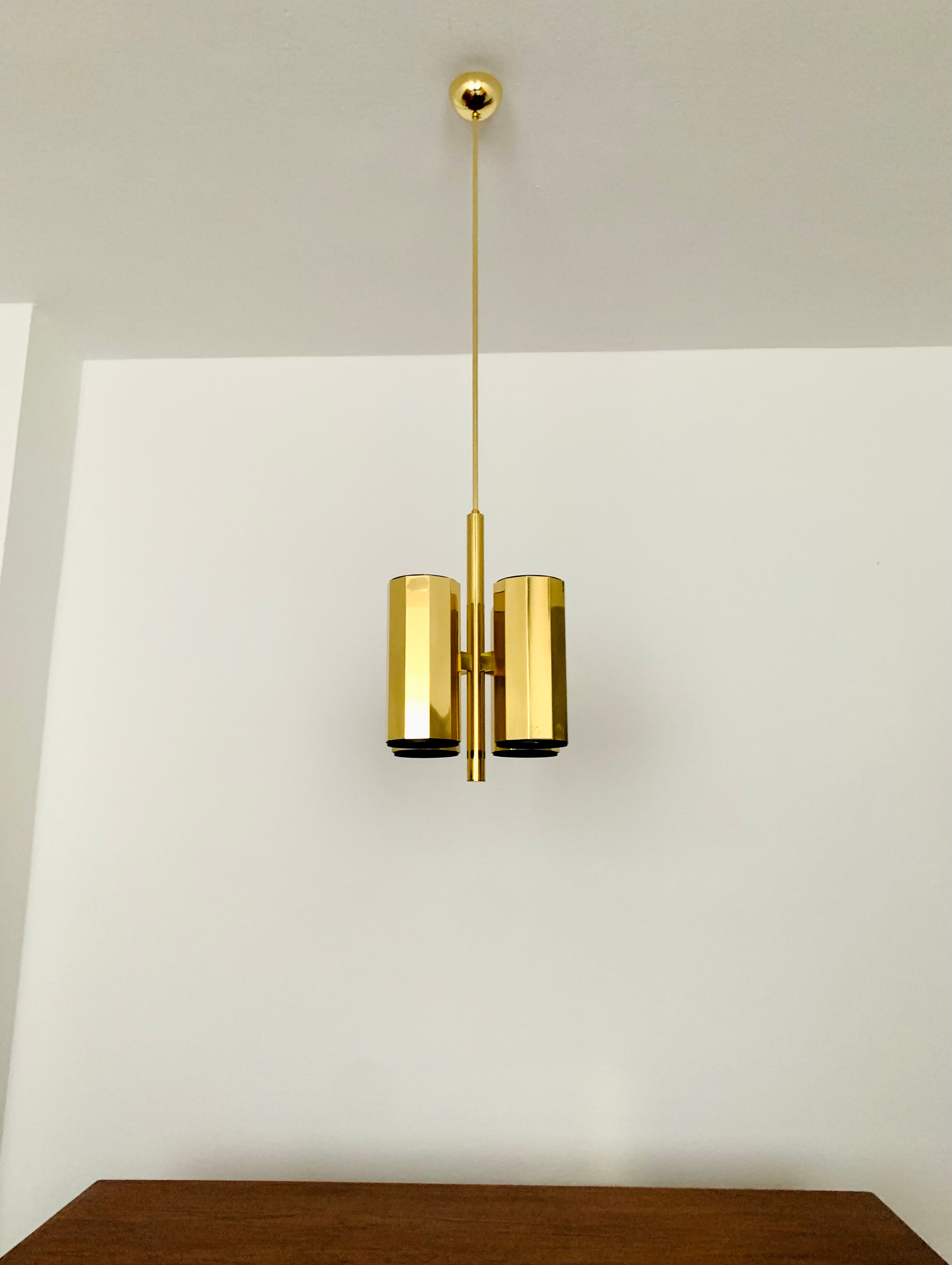 Brass chandelier
