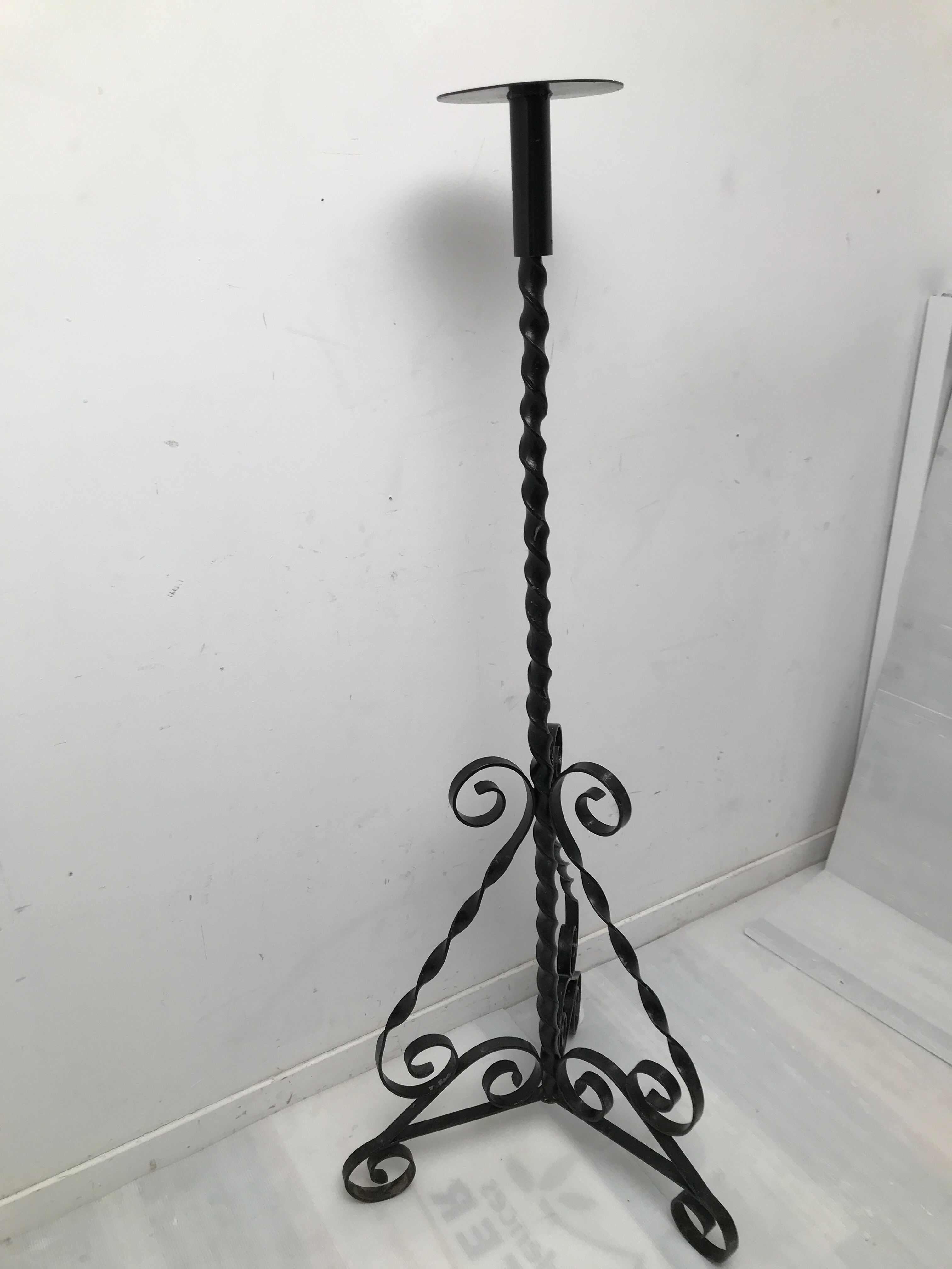 Wrought iron candle holder 60s