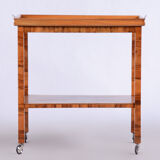 Restored Art Deco Walnut Trolley, New Polish, Czechia, 1930s