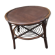 Bamboo and rattan round coffee table