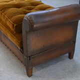 Studded leather bench circa 1920