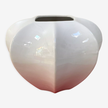 XL octagonal ceramic vase