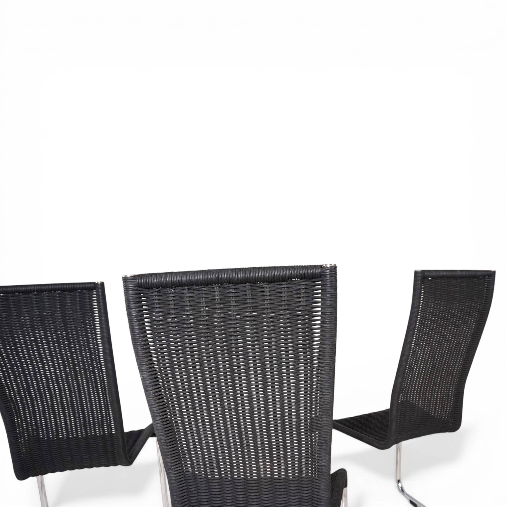 Set of 4 B 25 Tecta Cantilever Chairs by Axel Bruchhäuser, 1980