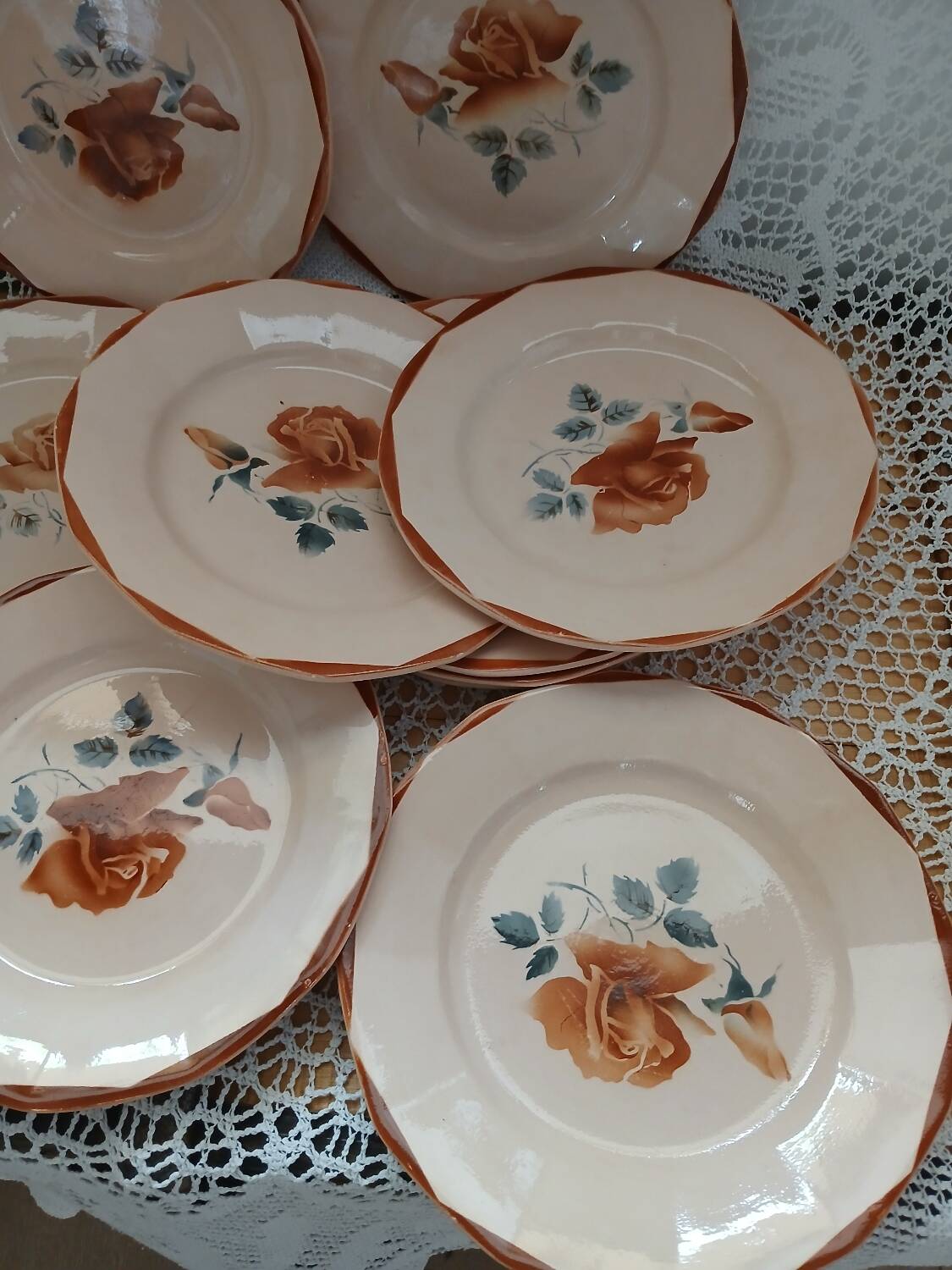 25 old Digoin and Sarreguemines plates
