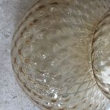 Vintage amber glass suspension