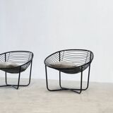 Ensemble de deux chaises longues des années 1950 par Jean Louis Bonnant