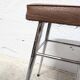 Vintage stool with leatherette seat