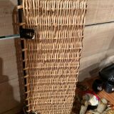 Pair rattan shelf vintage 50s