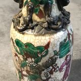 Vase ceramic canton of nanjing decoration of war scenes xixth