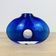 Vase lentille verre soufflé bleu