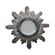 Wall Sun Mirror • Large Model • Carved Wood • Silver • 1960-70