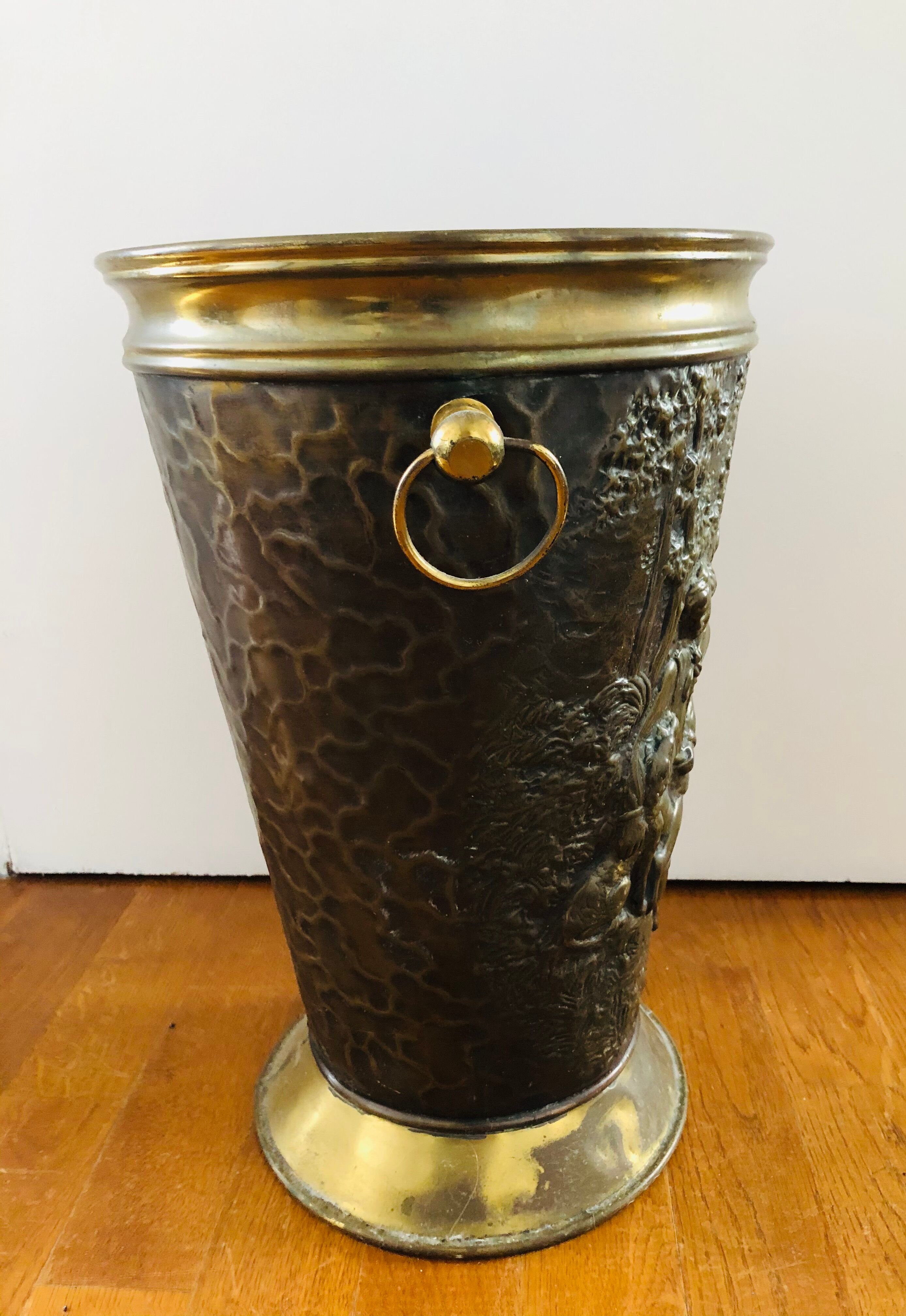 Copper umbrella door pushed back