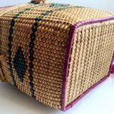 Old rattan suitcase