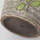 Vintage vase 1950 ceramic flowers relief