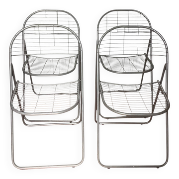 Set of 4 folding chairs by Niels Gammelgaard for Ikea (1980)