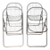 Set de 4 chaises pliantes Niels Gammelgaard pour Ikea (1980)