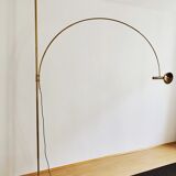 stunning Mid Century Modern brass UNA arc lamp by Florian Schulz