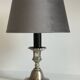 Lamp vintage steel and velvet candle holder