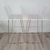 Paire de tabourets de bar design Spider Made in Italy