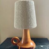 Vintage wood and cotton lamp