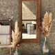 Hanging wooden mirror