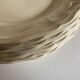 Set of 8 flat plates Ivory from Sarreguemines to godrons 24.5cm