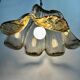 Vintage Briloner Leuchten pendant light, smoke grey bubble glass, 1970